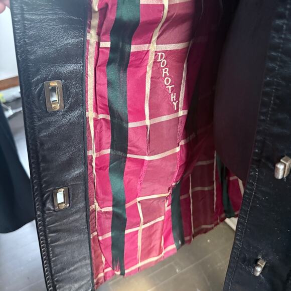 Vintage Carl W. Herrmann Persian Lamb Fur Coat w/ Leather Trim & Brass Hardware - Picture 13 of 16